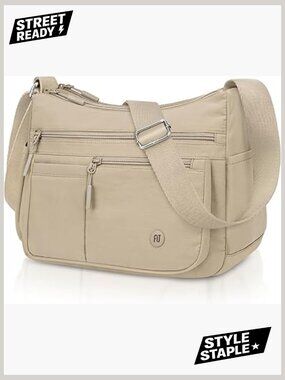 Waterproof Nylon Crossbody Bag Lightweight Shoulder Handbag Medium Travel Purse